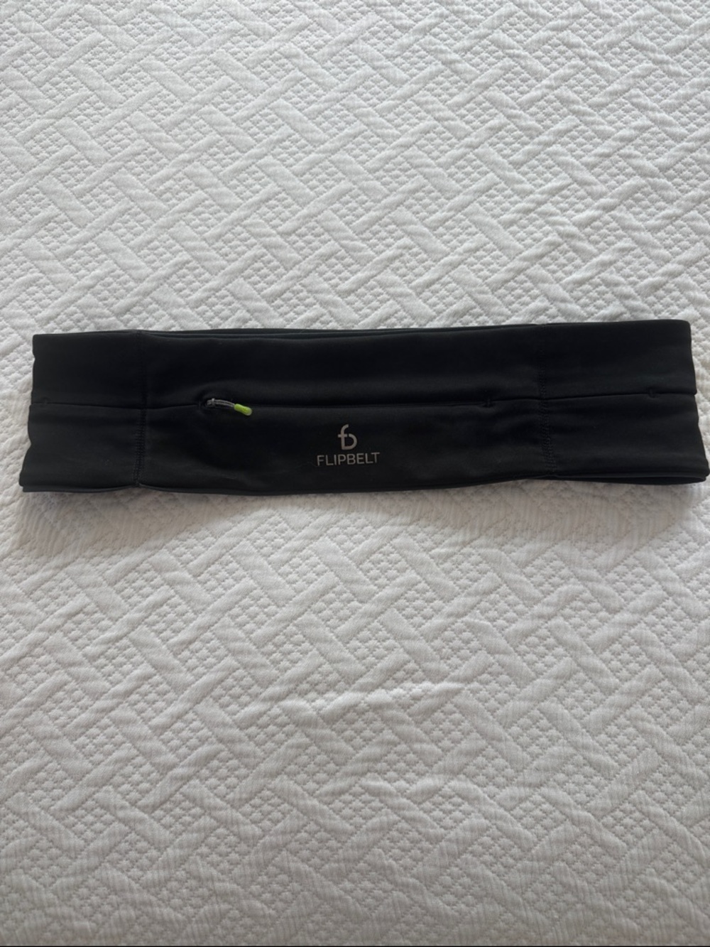 Black Stretch Waist Belt with Zipper Pocket
